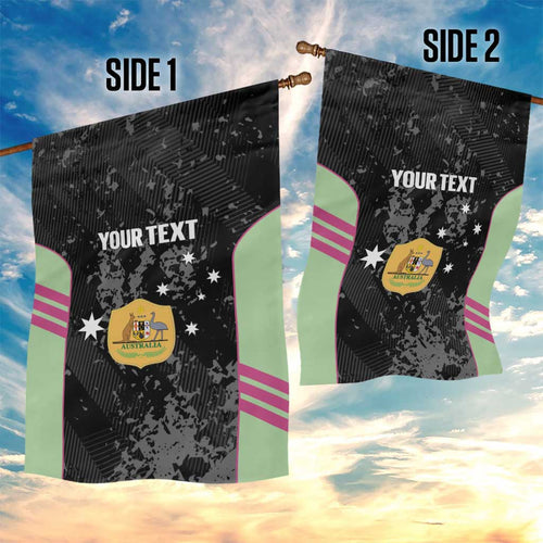 Custom Australia Matildas 2026 Garden Flag Come On Aussie Grunge Style