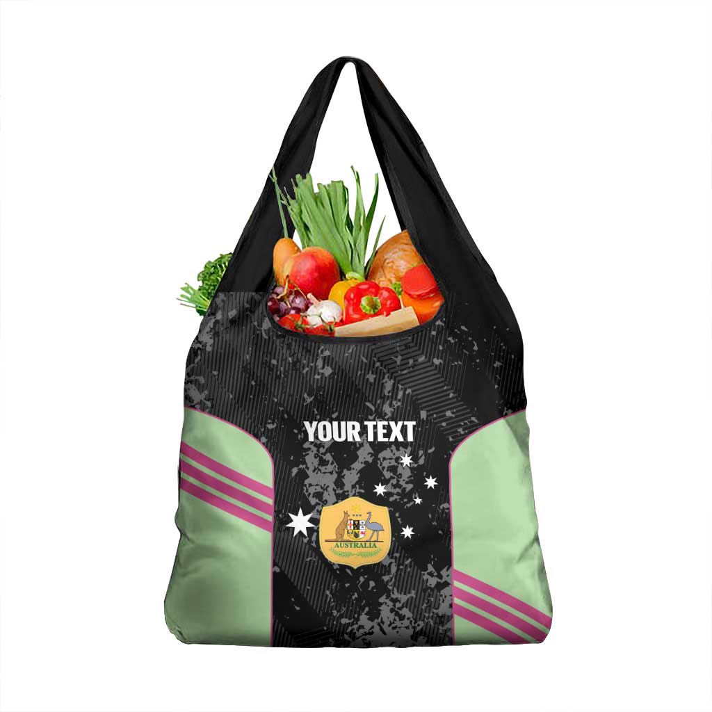 Custom Australia Matildas 2026 Grocery Bag Come On Aussie Grunge Style