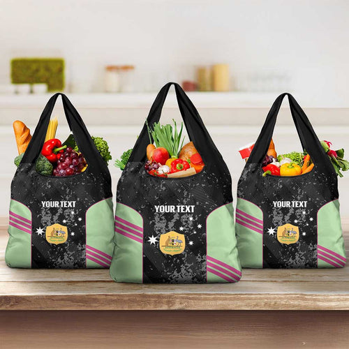 Custom Australia Matildas 2026 Grocery Bag Come On Aussie Grunge Style