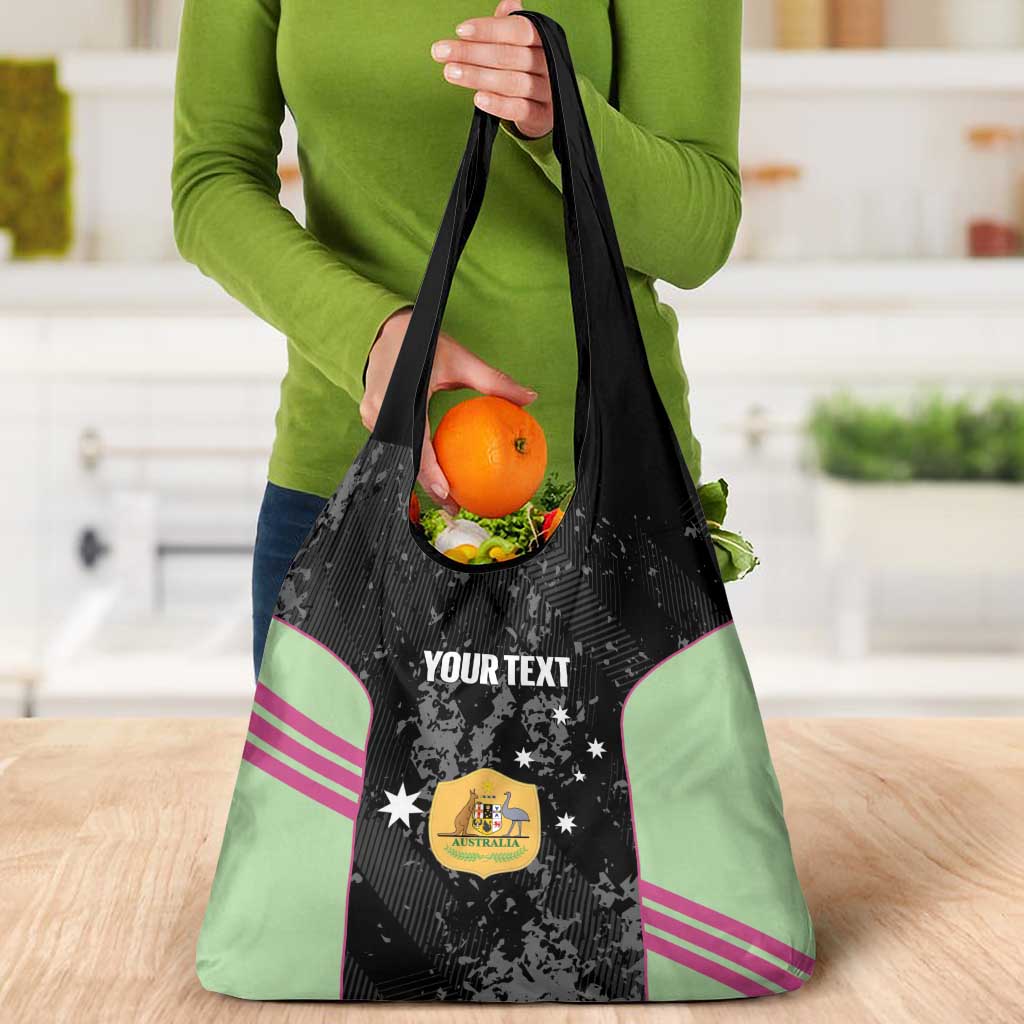 Custom Australia Matildas 2026 Grocery Bag Come On Aussie Grunge Style