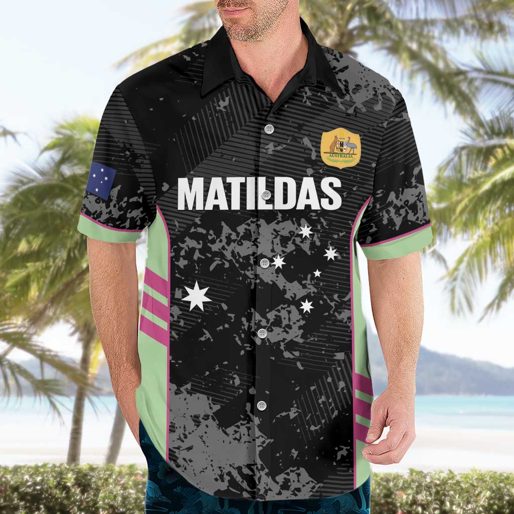 Custom Australia Matildas 2026 Hawaiian Shirt Come On Aussie Grunge Style