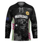 Custom Australia Matildas 2026 Hockey Jersey Come On Aussie Grunge Style
