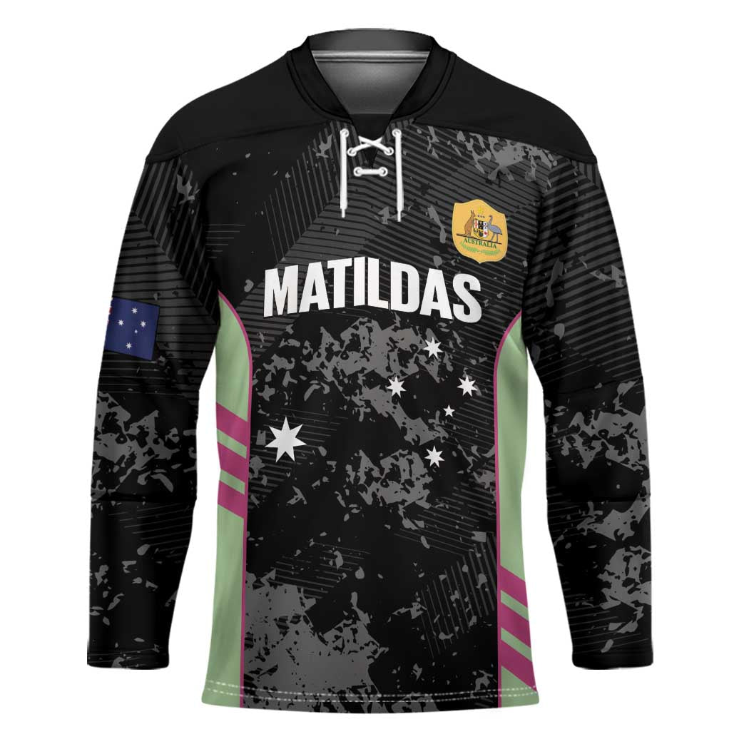Custom Australia Matildas 2026 Hockey Jersey Come On Aussie Grunge Style