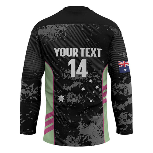 Custom Australia Matildas 2026 Hockey Jersey Come On Aussie Grunge Style