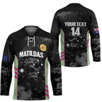 Custom Australia Matildas 2026 Hockey Jersey Come On Aussie Grunge Style