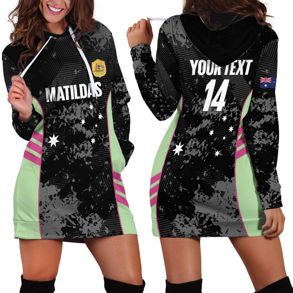 Custom Australia Matildas 2026 Hoodie Dress Come On Aussie Grunge Style