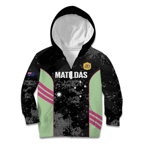 Custom Australia Matildas 2026 Kid Hoodie Come On Aussie Grunge Style