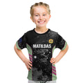 Custom Australia Matildas 2026 Kid T Shirt Come On Aussie Grunge Style