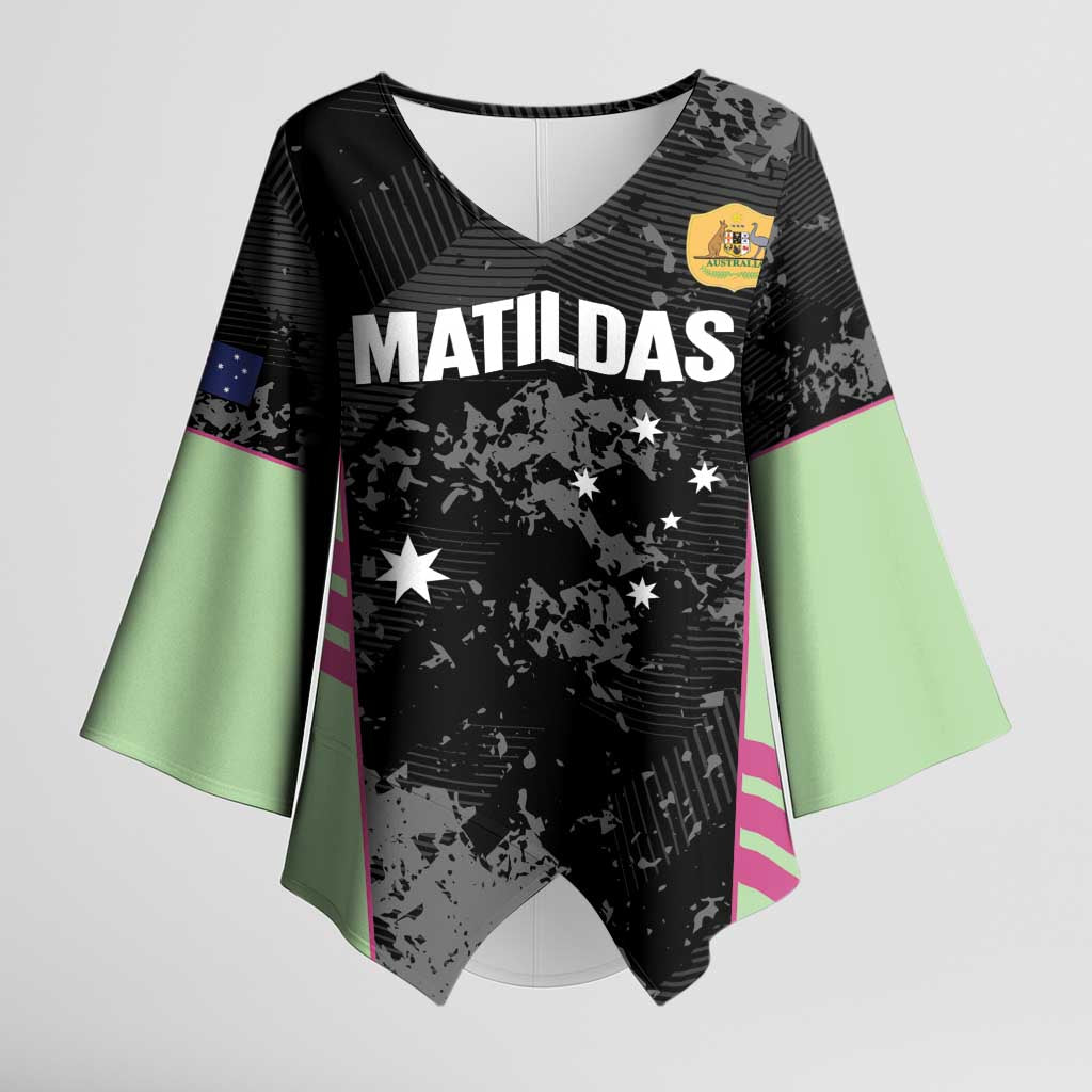 Custom Australia Matildas 2026 Kimono Sleeve Blouse Come On Aussie Grunge Style