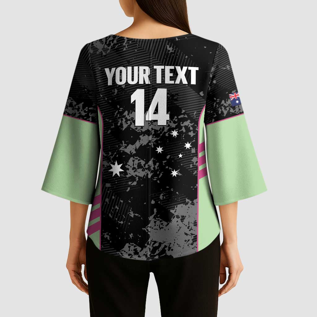 Custom Australia Matildas 2026 Kimono Sleeve Blouse Come On Aussie Grunge Style