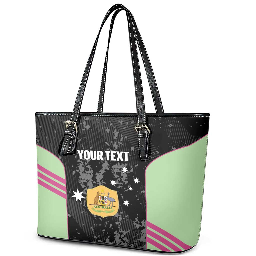 Custom Australia Matildas 2026 Leather Tote Bag Come On Aussie Grunge Style