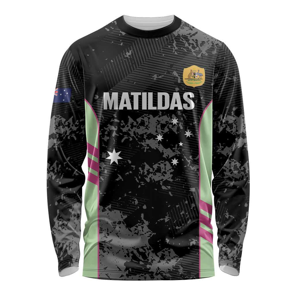 Custom Australia Matildas 2026 Long Sleeve Shirt Come On Aussie Grunge Style