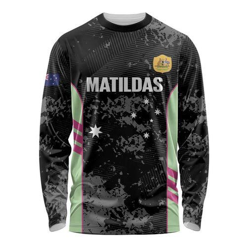 Custom Australia Matildas 2026 Long Sleeve Shirt Come On Aussie Grunge Style