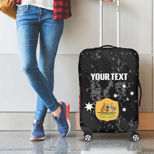 Custom Australia Matildas 2026 Luggage Cover Come On Aussie Grunge Style