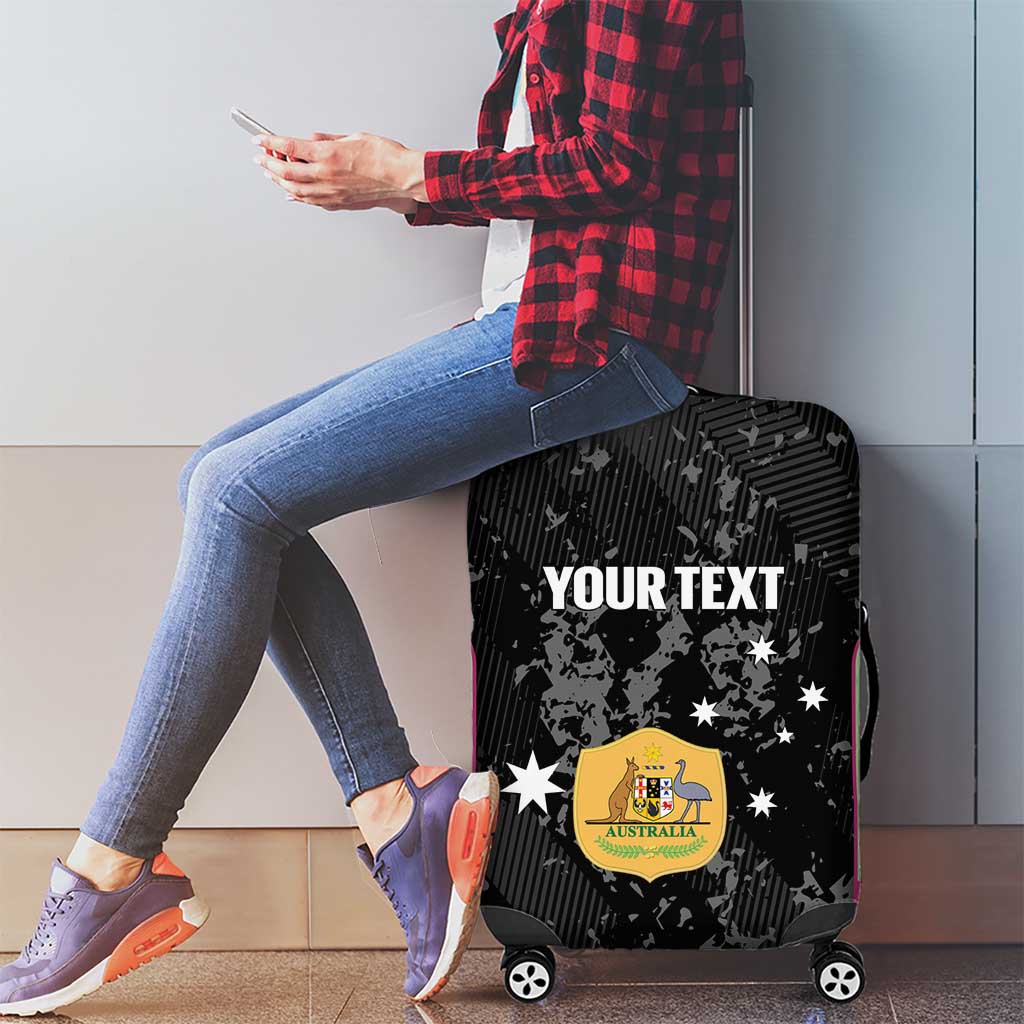 Custom Australia Matildas 2026 Luggage Cover Come On Aussie Grunge Style