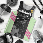 Custom Australia Matildas 2026 Men Tank Top Come On Aussie Grunge Style