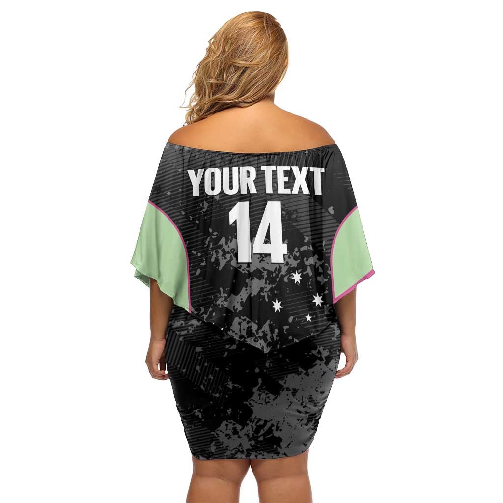 Custom Australia Matildas 2026 Off Shoulder Short Dress Come On Aussie Grunge Style