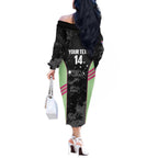 Custom Australia Matildas 2026 Off The Shoulder Long Sleeve Dress Come On Aussie Grunge Style