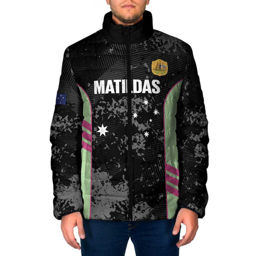 Custom Australia Matildas 2026 Padded Jacket Come On Aussie Grunge Style