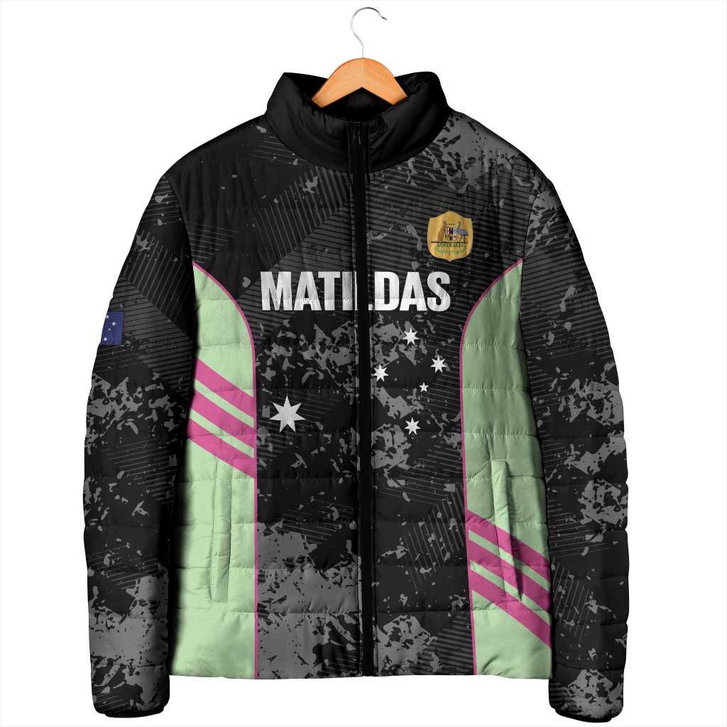 Custom Australia Matildas 2026 Padded Jacket Come On Aussie Grunge Style