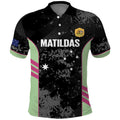 Custom Australia Matildas 2026 Polo Shirt Come On Aussie Grunge Style