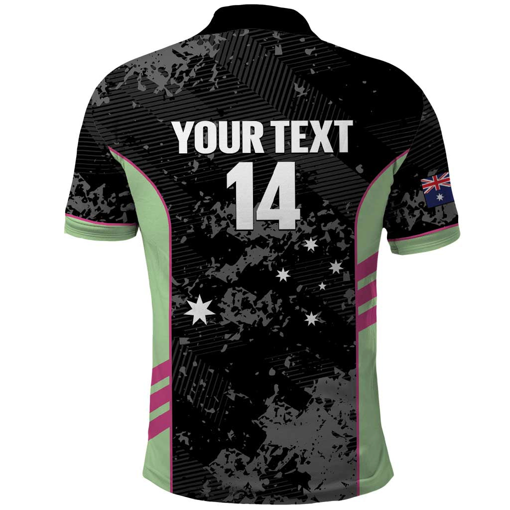 Custom Australia Matildas 2026 Polo Shirt Come On Aussie Grunge Style