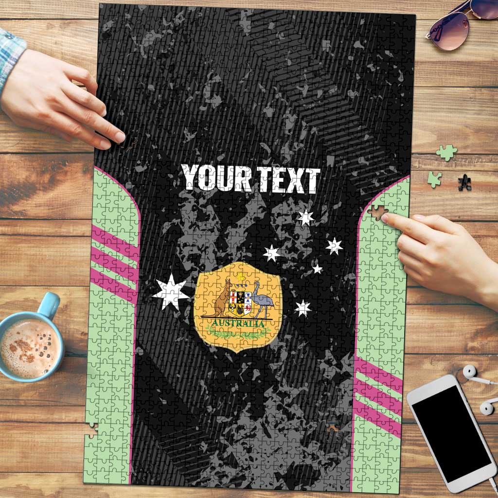 Custom Australia Matildas 2026 Puzzle Come On Aussie Grunge Style