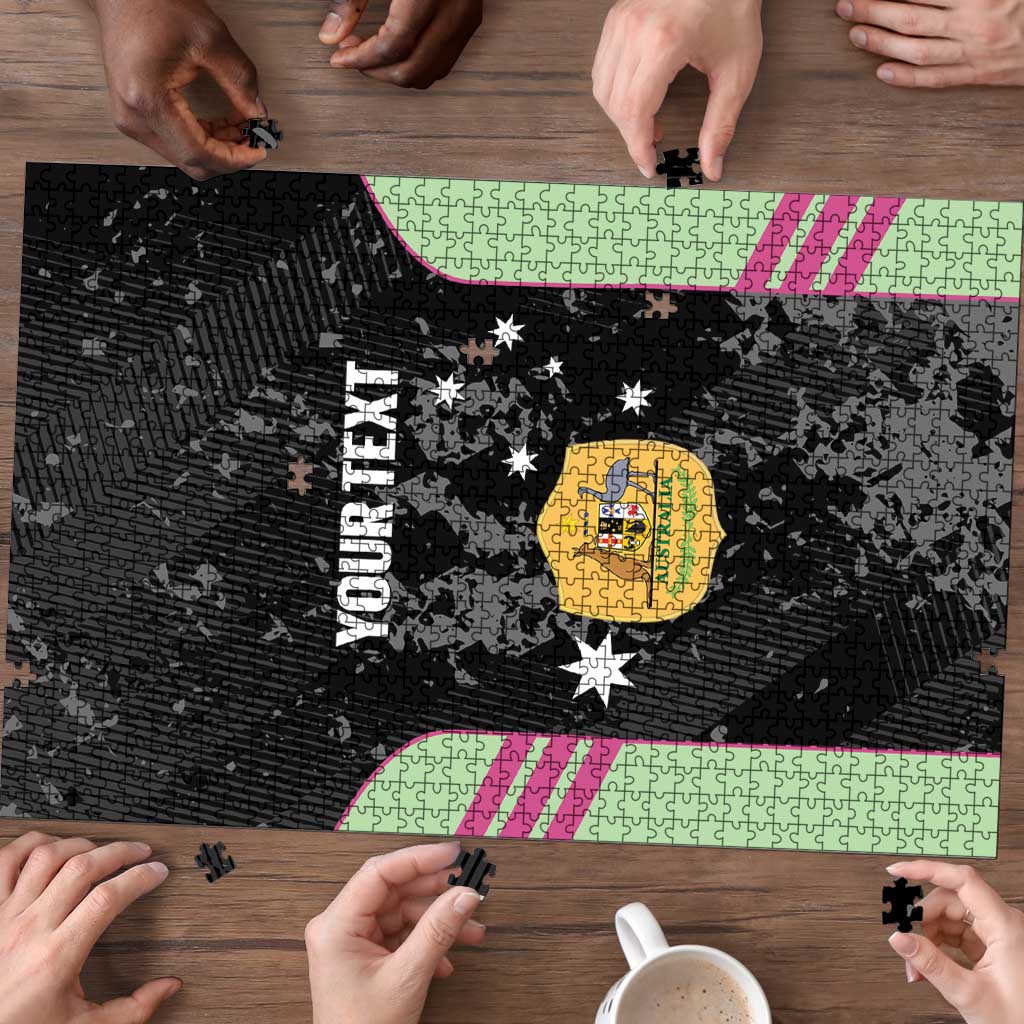 Custom Australia Matildas 2026 Puzzle Come On Aussie Grunge Style