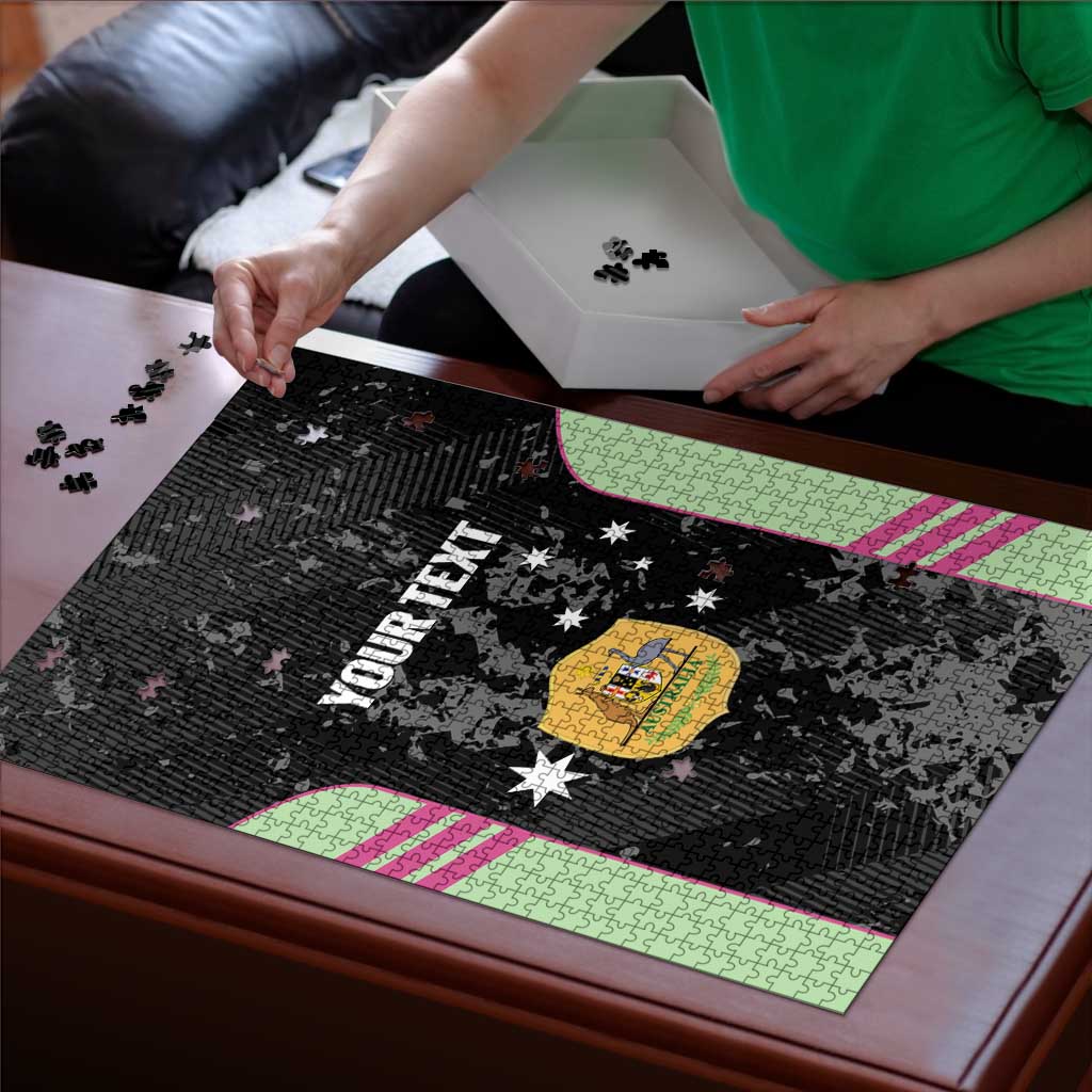Custom Australia Matildas 2026 Puzzle Come On Aussie Grunge Style