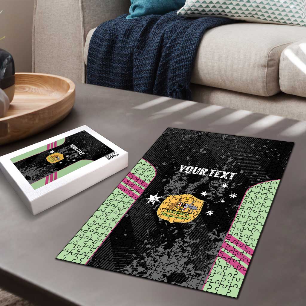 Custom Australia Matildas 2026 Puzzle Come On Aussie Grunge Style