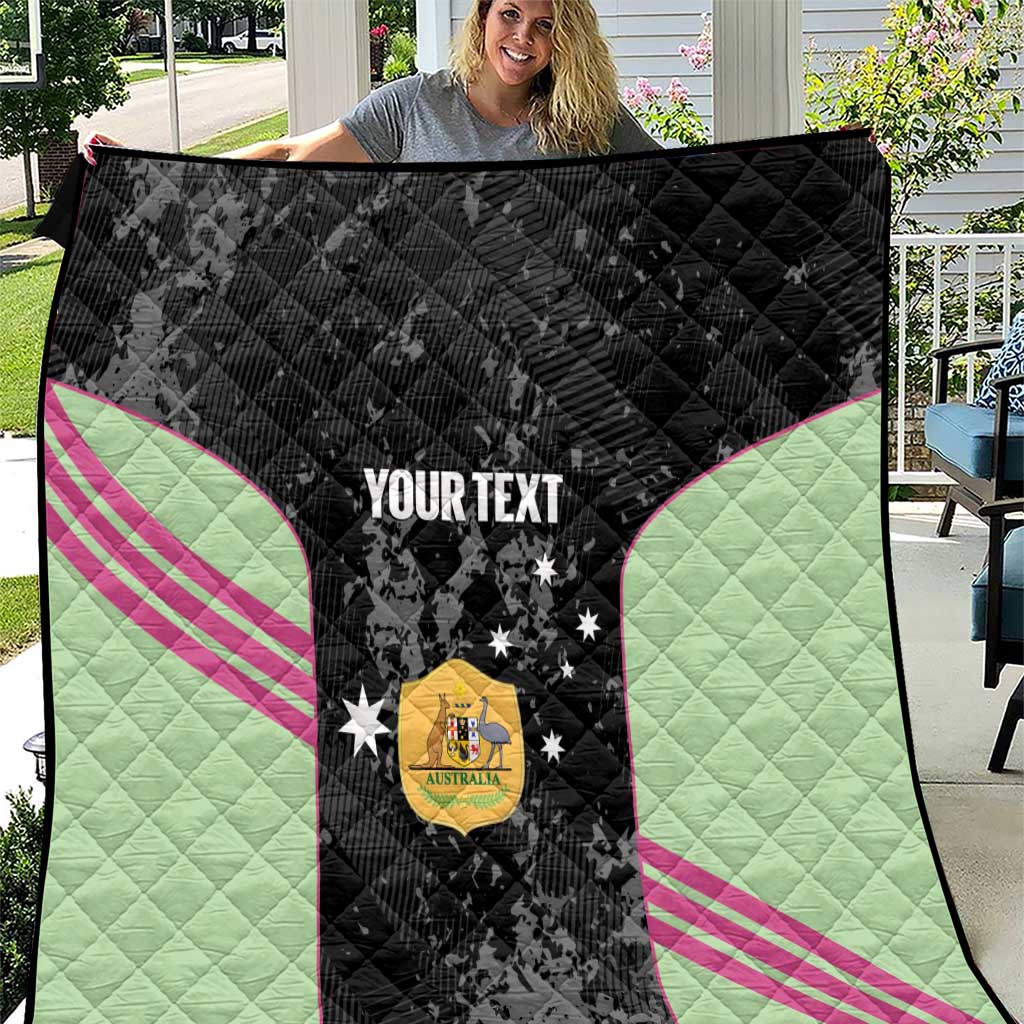 Custom Australia Matildas 2026 Quilt Come On Aussie Grunge Style