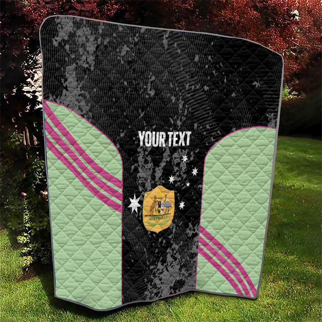 Custom Australia Matildas 2026 Quilt Come On Aussie Grunge Style