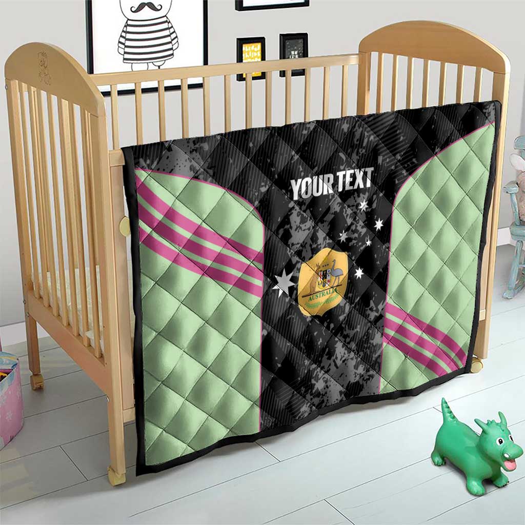 Custom Australia Matildas 2026 Quilt Come On Aussie Grunge Style