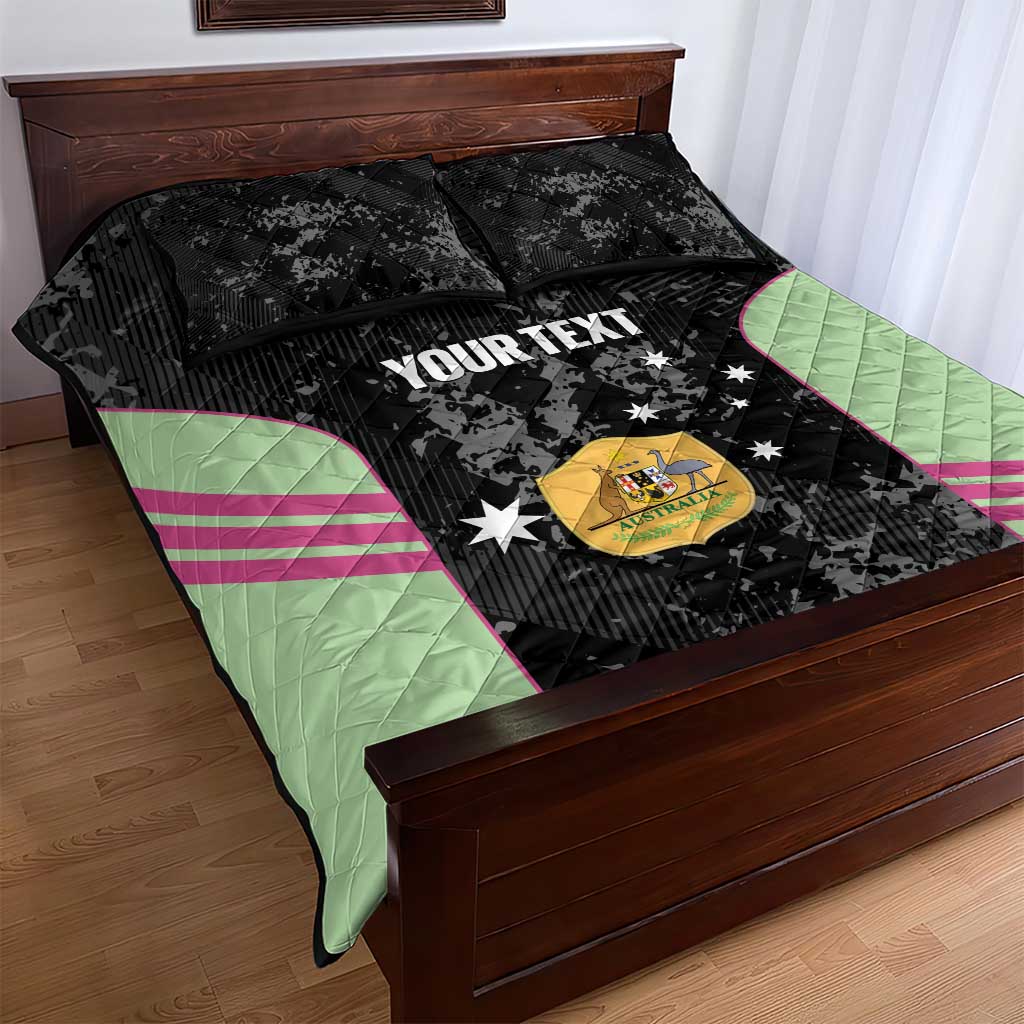 Custom Australia Matildas 2026 Quilt Bed Set Come On Aussie Grunge Style