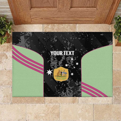 Custom Australia Matildas 2026 Rubber Doormat Come On Aussie Grunge Style
