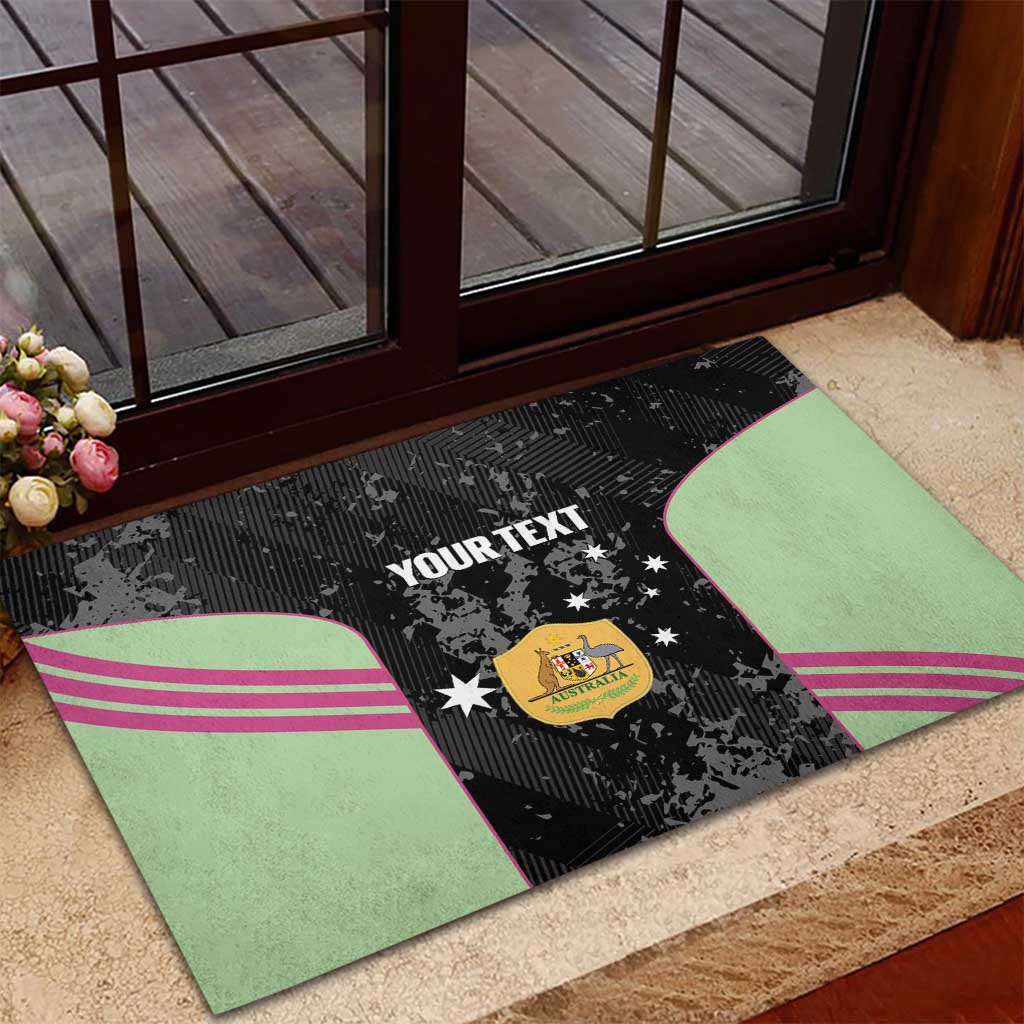 Custom Australia Matildas 2026 Rubber Doormat Come On Aussie Grunge Style
