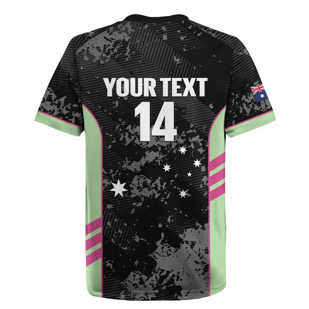 Custom Australia Matildas 2026 Rugby Jersey Come On Aussie Grunge Style