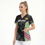 Custom Australia Matildas 2026 Scrub Top Come On Aussie Grunge Style