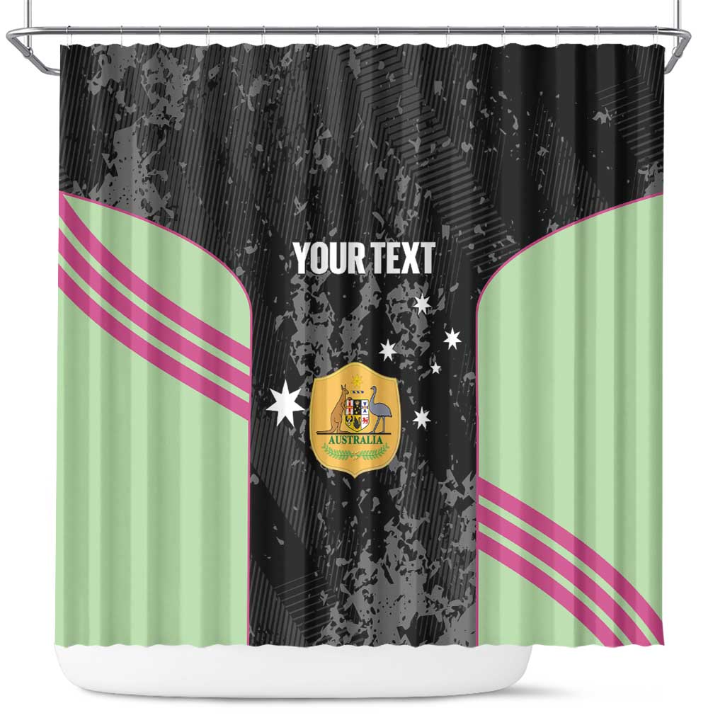 Custom Australia Matildas 2026 Shower Curtain Come On Aussie Grunge Style