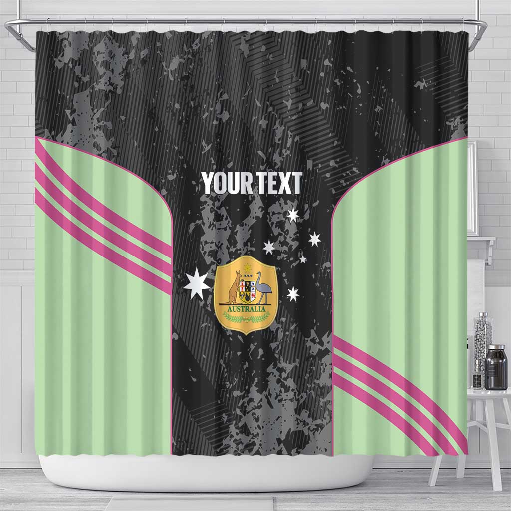 Custom Australia Matildas 2026 Shower Curtain Come On Aussie Grunge Style