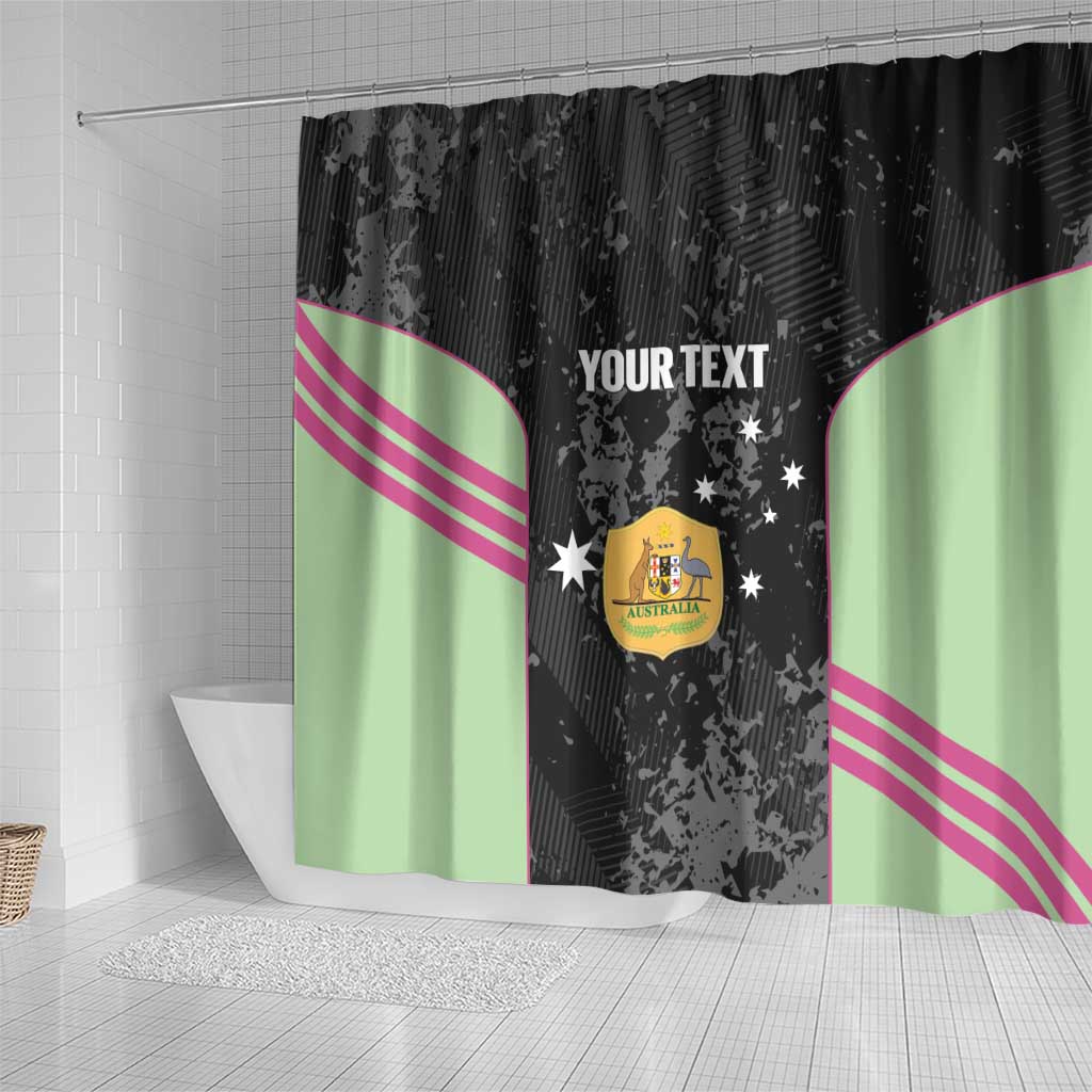 Custom Australia Matildas 2026 Shower Curtain Come On Aussie Grunge Style