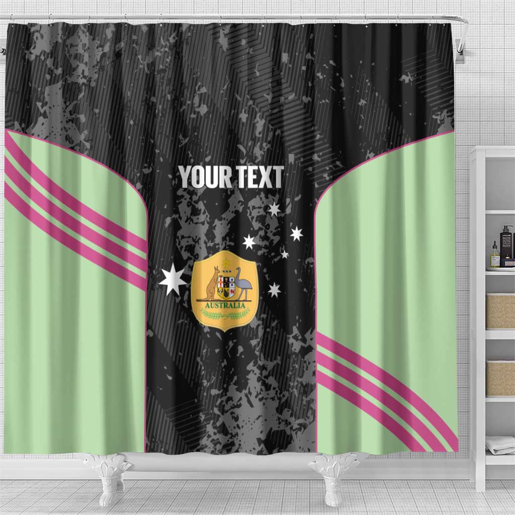 Custom Australia Matildas 2026 Shower Curtain Come On Aussie Grunge Style