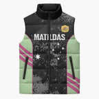 Custom Australia Matildas 2026 Sleeveless Puffer Jacket Come On Aussie Grunge Style