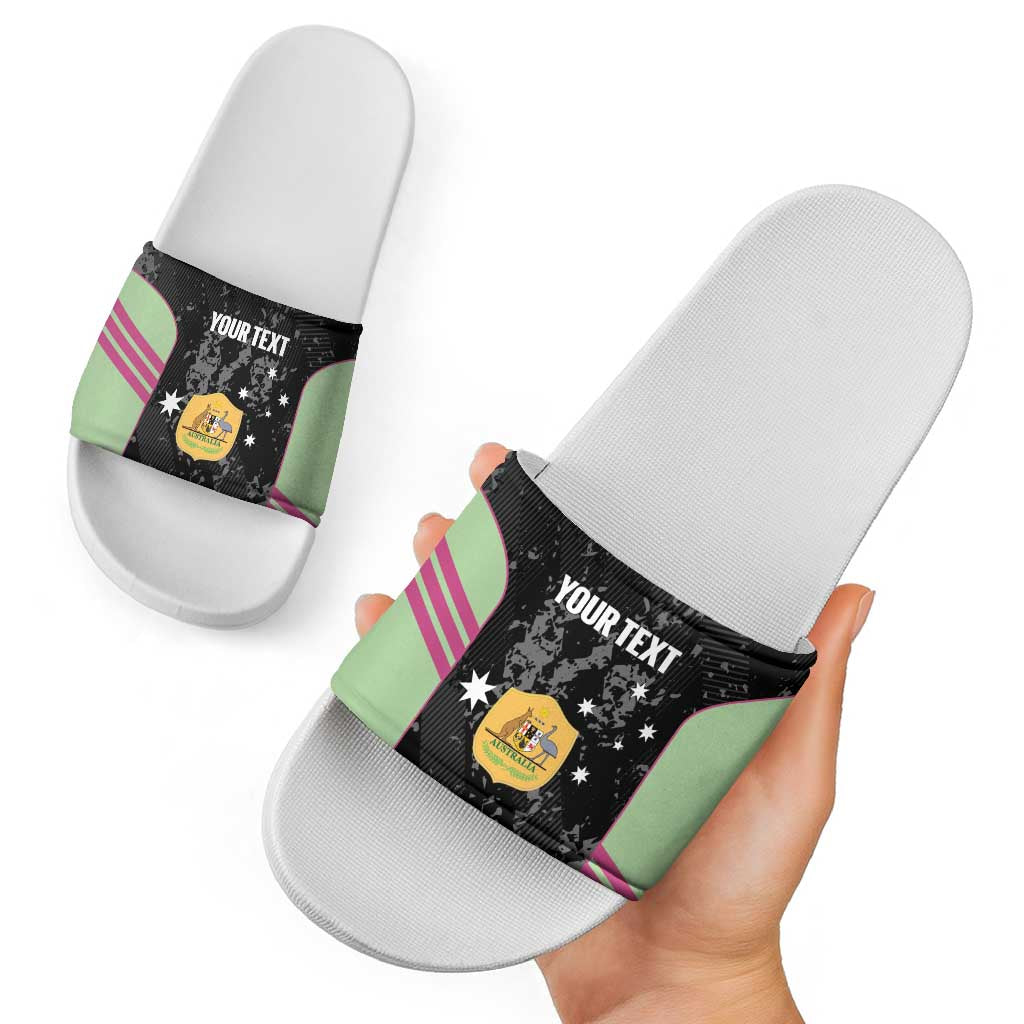 Custom Australia Matildas 2026 Slide Sandals Come On Aussie Grunge Style