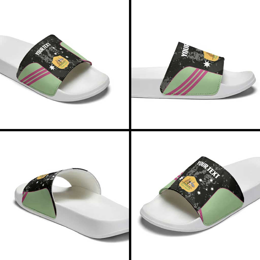 Custom Australia Matildas 2026 Slide Sandals Come On Aussie Grunge Style