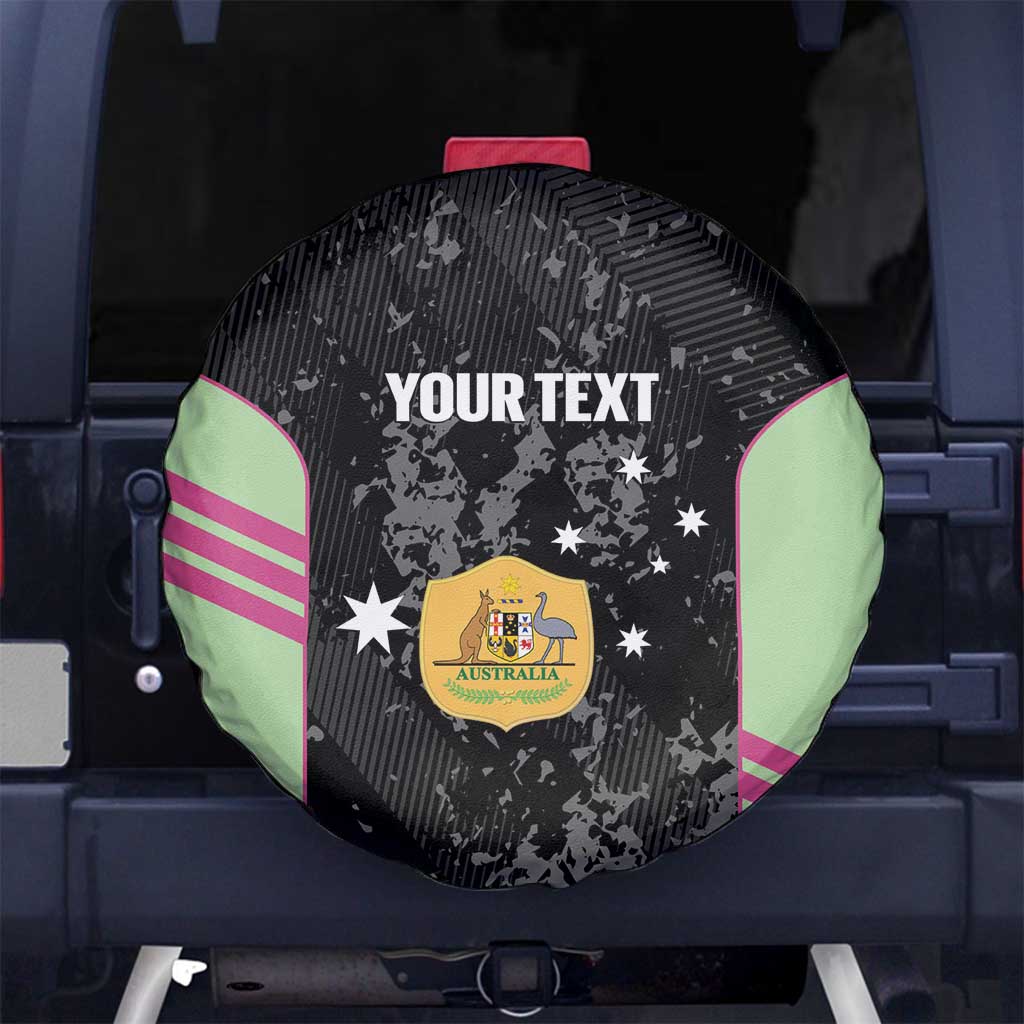 Custom Australia Matildas 2026 Spare Tire Cover Come On Aussie Grunge Style