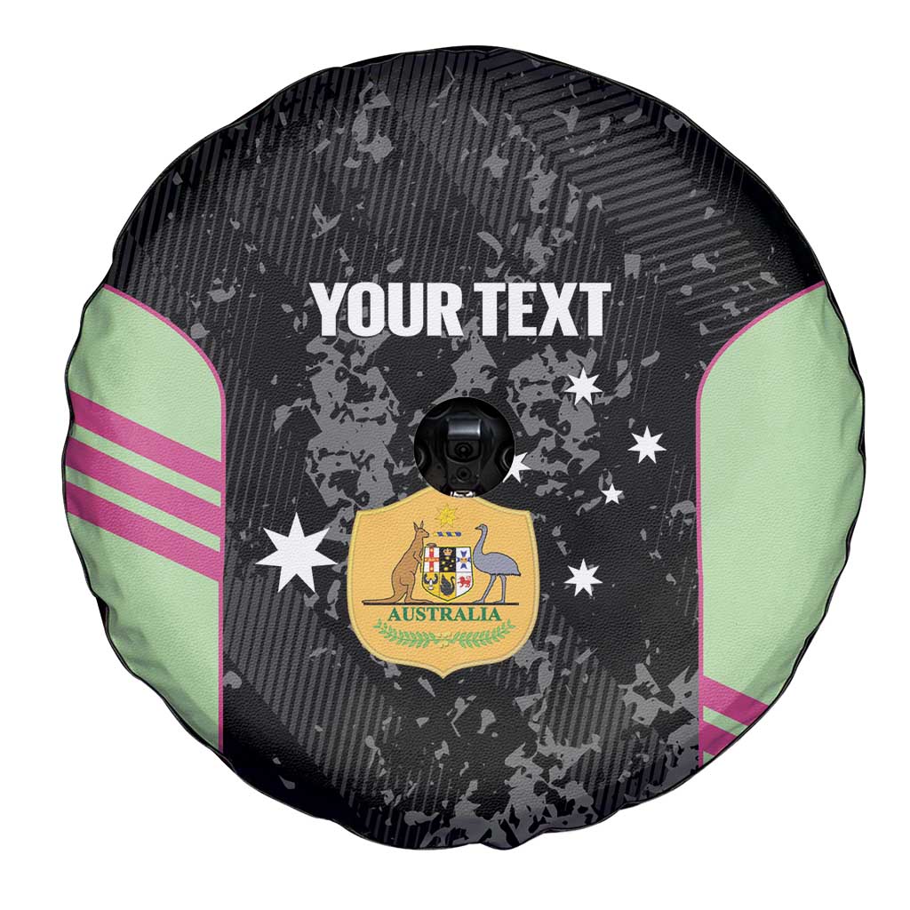Custom Australia Matildas 2026 Spare Tire Cover Come On Aussie Grunge Style