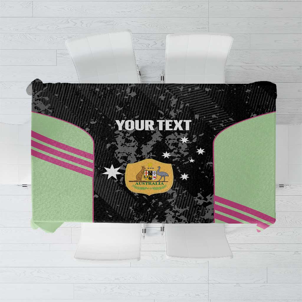 Custom Australia Matildas 2026 Tablecloth Come On Aussie Grunge Style