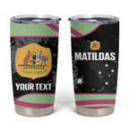Custom Australia Matildas 2026 Tumbler Cup Come On Aussie Grunge Style