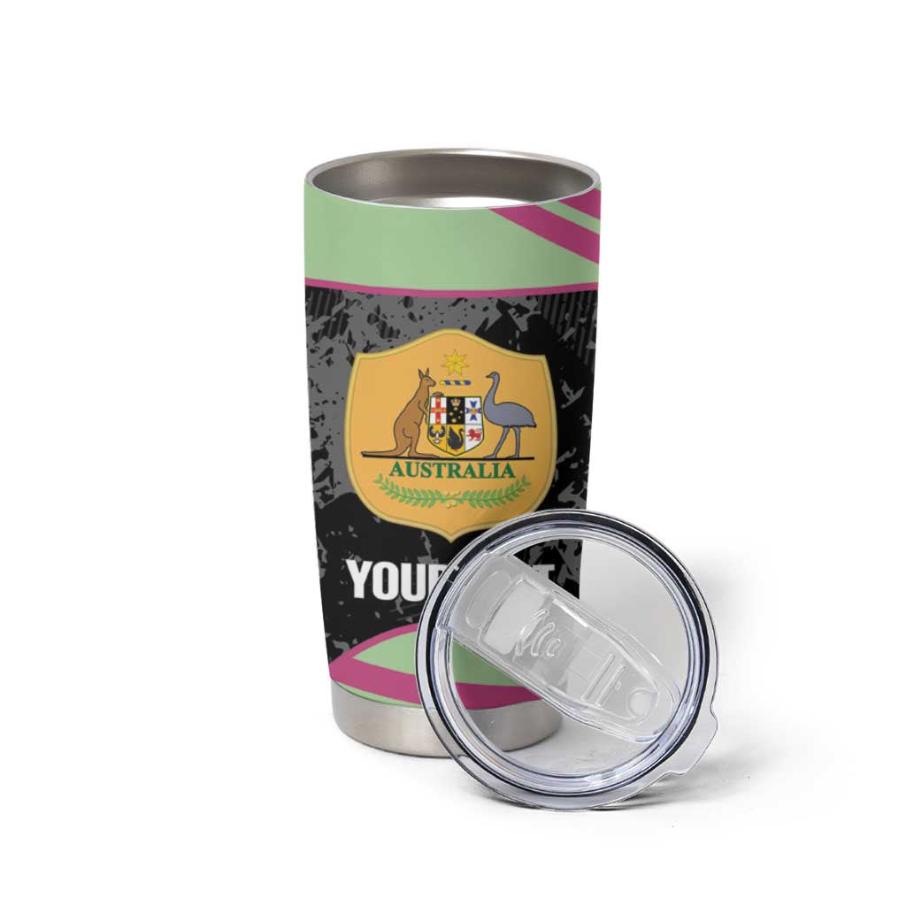 Custom Australia Matildas 2026 Tumbler Cup Come On Aussie Grunge Style